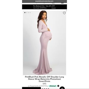 Pink blush maternity maxi dress